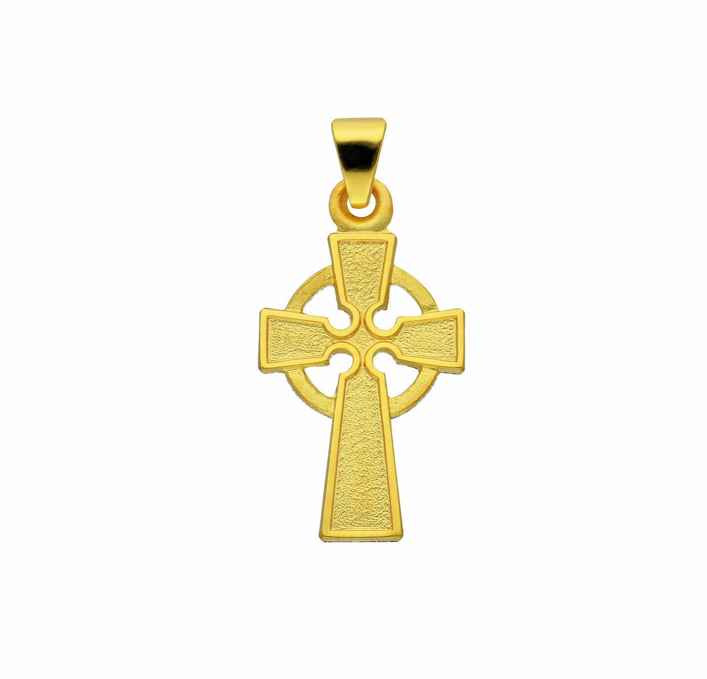 Adelia´s Kreuzkette Halskette - Kreuzkette mit Kreuz Anhänger aus 585 Gold, Schmuckset mit bis 45 cm stufenlos verstellbarer 925 Silber Halskette von Adelia´s
