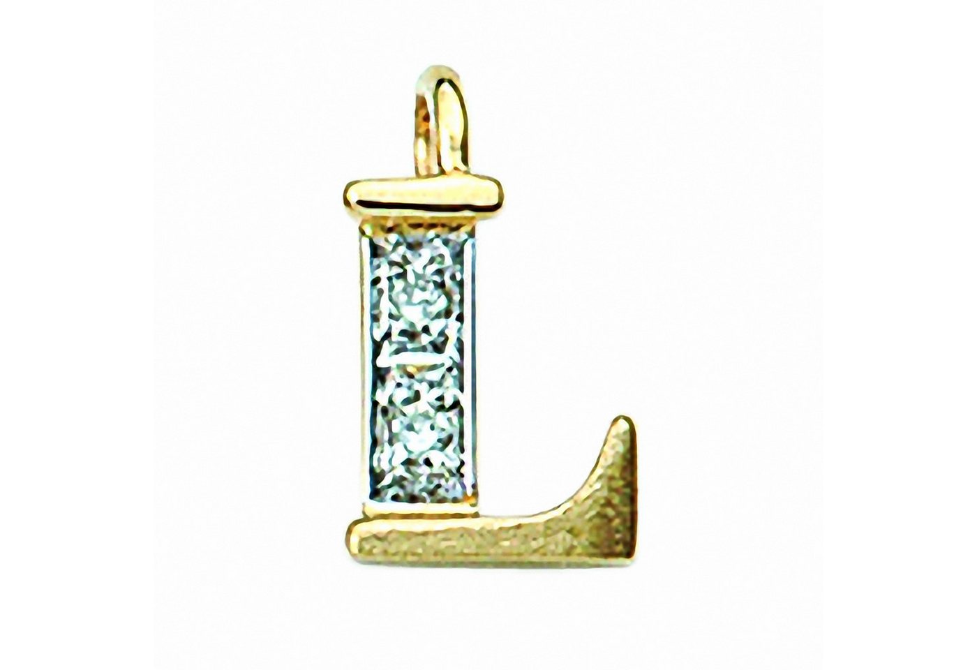 Adelia´s Namenskette Halskette - Namenskette mit Buchstabenanhänger L mit Diamant aus, Schmuckset mit bis 45 cm stufenlos verstellbarer 925 Silber Halskette von Adelia´s