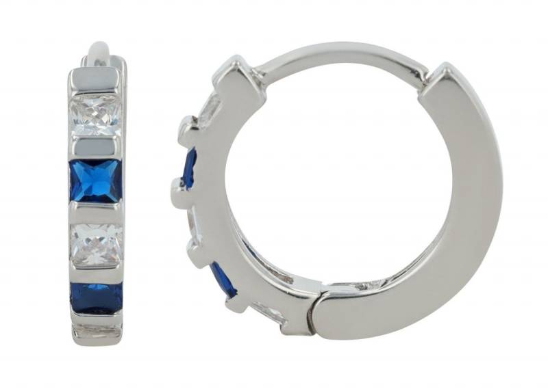 Adelia´s Paar Creolen Damen Creolen aus 925 Sterling Silber und Zirkonia Ø 10 mm von Adelia´s