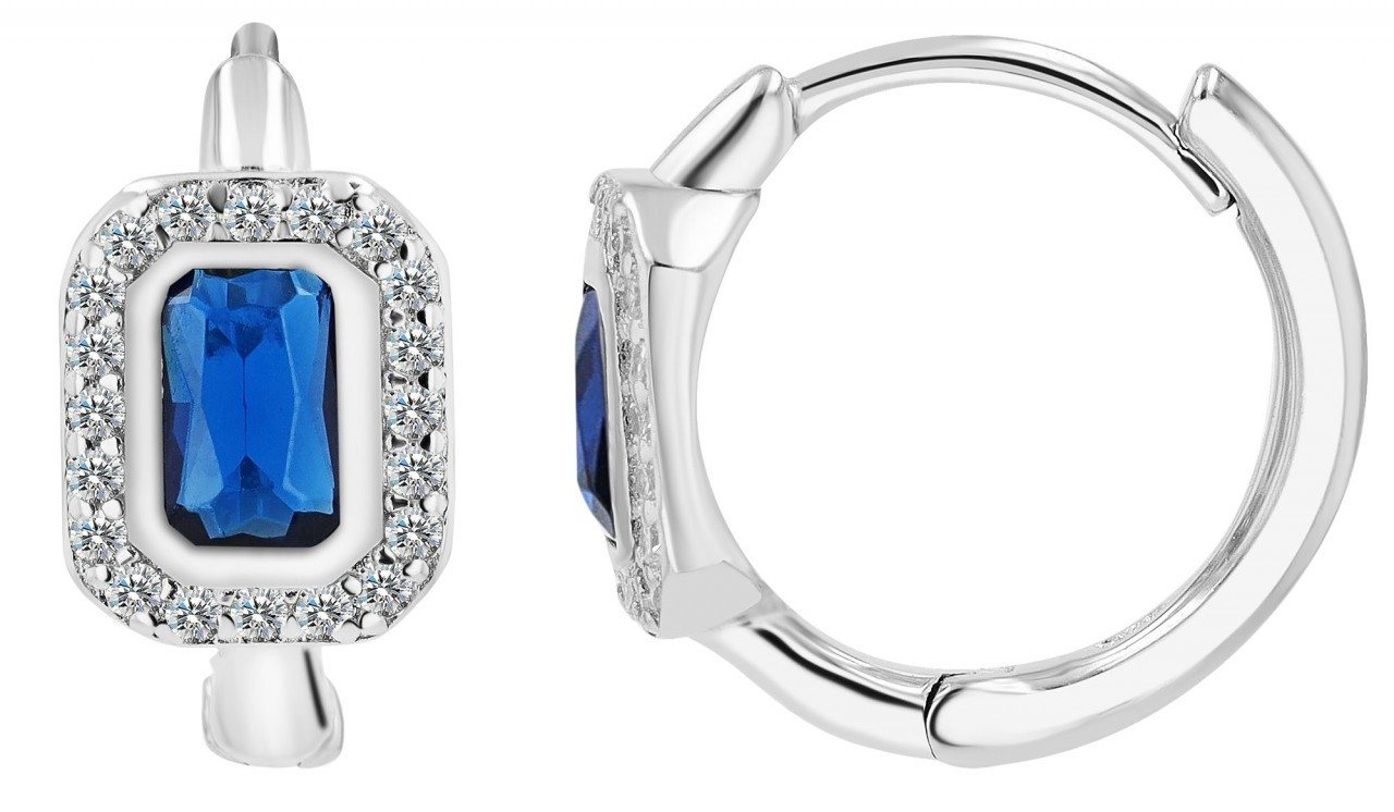 Adelia´s Paar Creolen Damen Creolen aus 925 Sterling Silber und Zirkonia Ø 11 mm von Adelia´s