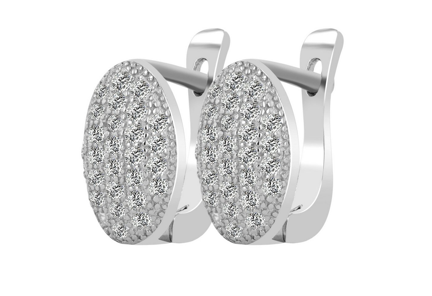 Adelia´s Paar Creolen Damen Creolen aus 925 Sterling Silber und Zirkonia von Adelia´s