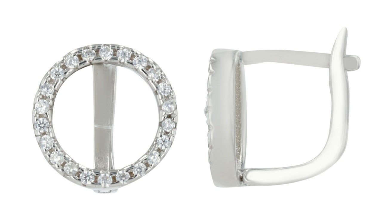 Adelia´s Paar Creolen Damen Creolen aus 925 Sterling Silber und Zirkonia von Adelia´s