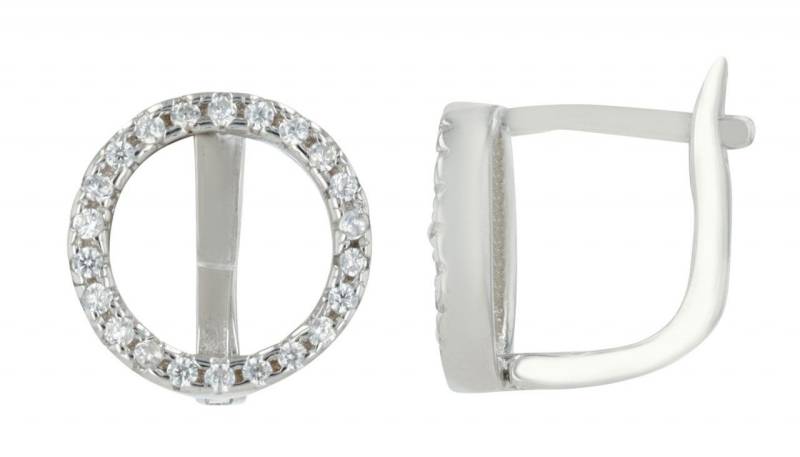 Adelia´s Paar Creolen Damen Creolen aus 925 Sterling Silber und Zirkonia von Adelia´s