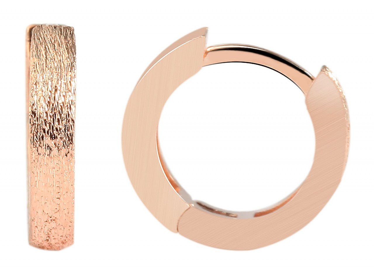 Adelia´s Paar Creolen Damen Creolen aus mattem 925 Sterling Silber Ø 7 mm von Adelia´s