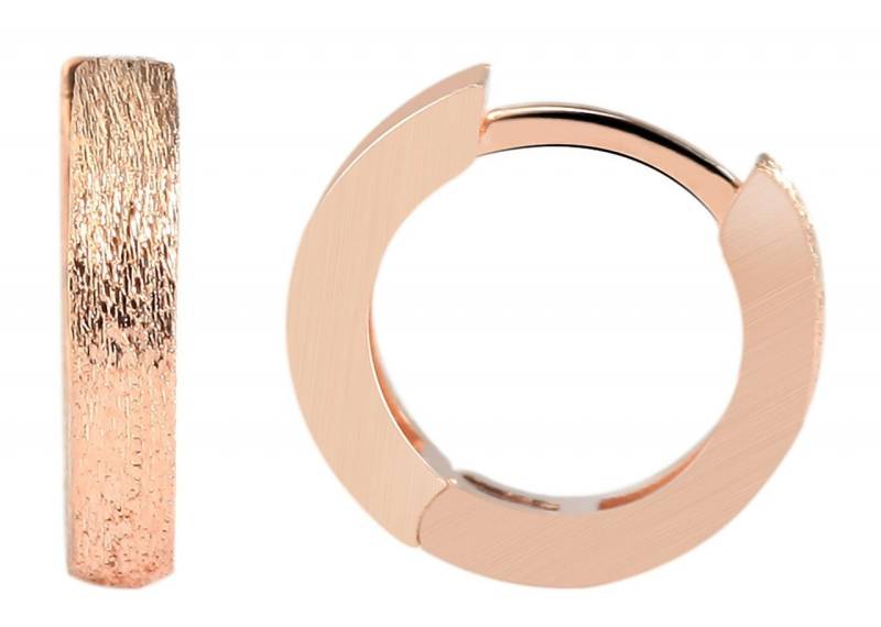 Adelia´s Paar Creolen Damen Creolen aus mattem 925 Sterling Silber Ø 7 mm von Adelia´s