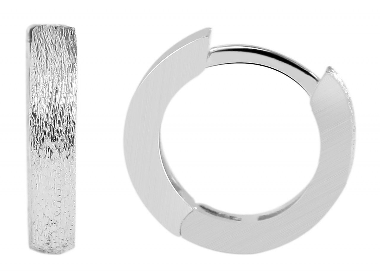 Adelia´s Paar Creolen Damen Creolen aus mattem 925 Sterling Silber Ø 7 mm von Adelia´s