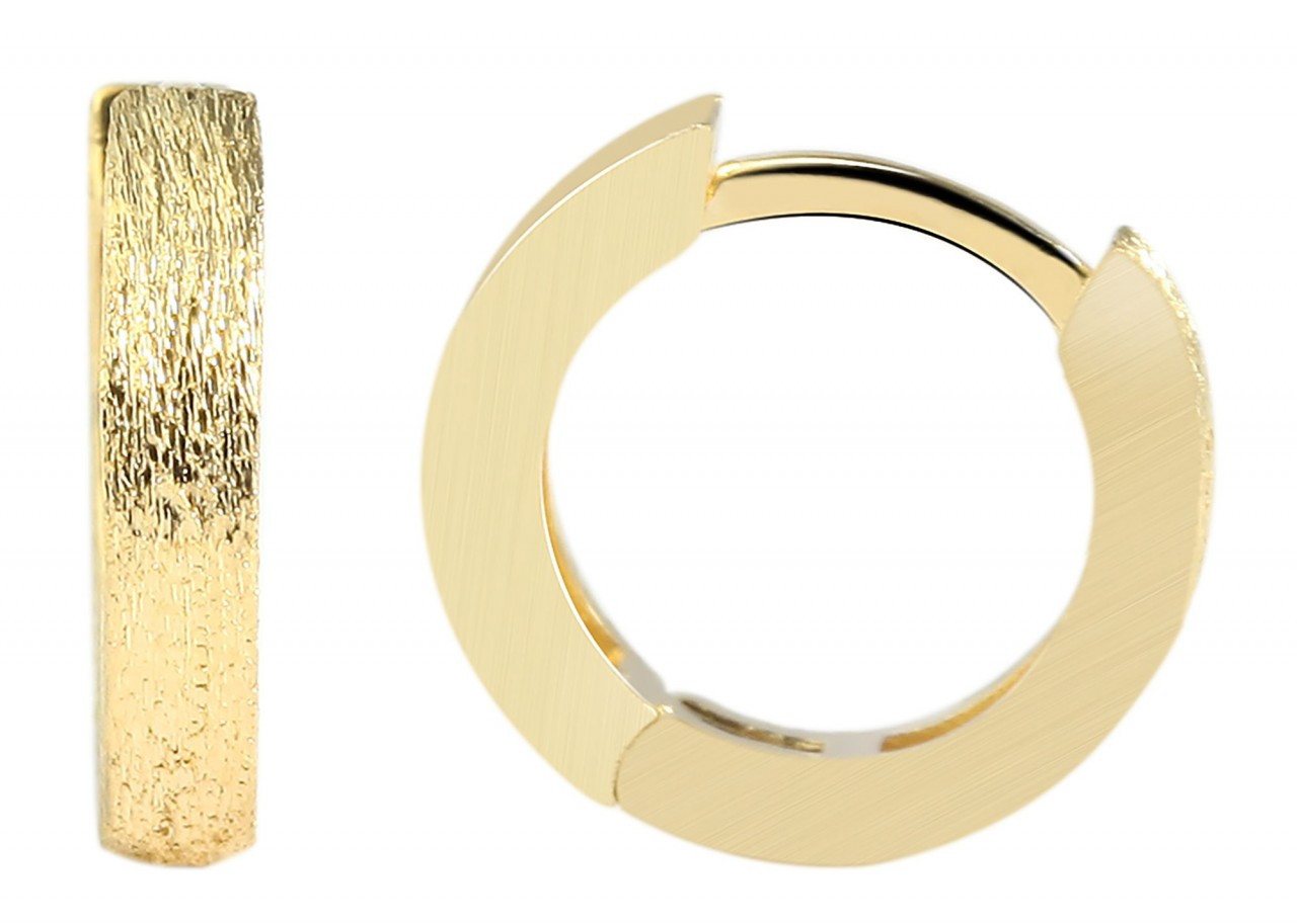 Adelia´s Paar Creolen Damen Creolen aus mattem 925 Sterling Silber Ø 7 mm von Adelia´s