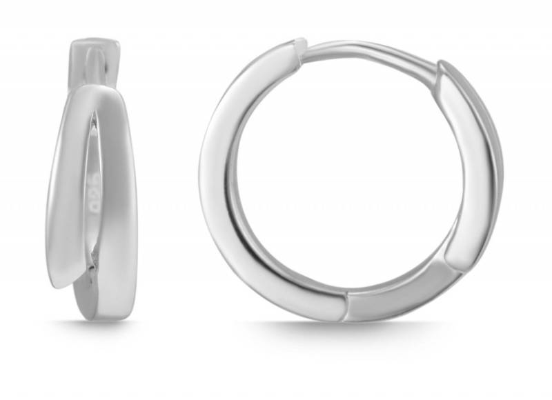 Adelia´s Paar Creolen Damen Creolen aus poliertem 925 Sterling Silber Ø 11 mm von Adelia´s