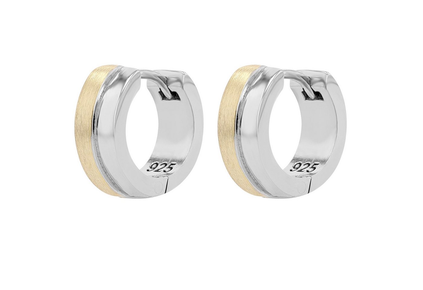 Adelia´s Paar Creolen Damen Creolen aus poliertem 925 Sterling Silber Ø 5 mm von Adelia´s