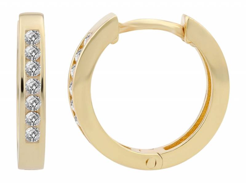 Adelia´s Paar Creolen Damen Creolen aus poliertem 925 Sterling Silber Ø 5 mm von Adelia´s