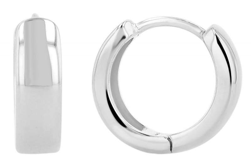 Adelia´s Paar Creolen Damen Creolen aus poliertem 925 Sterling Silber Ø 9 mm von Adelia´s