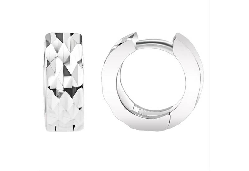 Adelia´s Paar Creolen Damen Creolen aus rhodiniertem 925 Sterling Silber Ø 8 mm von Adelia´s