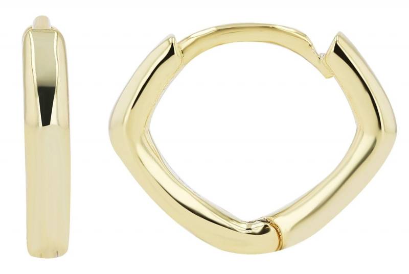 Adelia´s Paar Creolen Damen Creolen aus rhodiniertem 925 Sterling Silber von Adelia´s