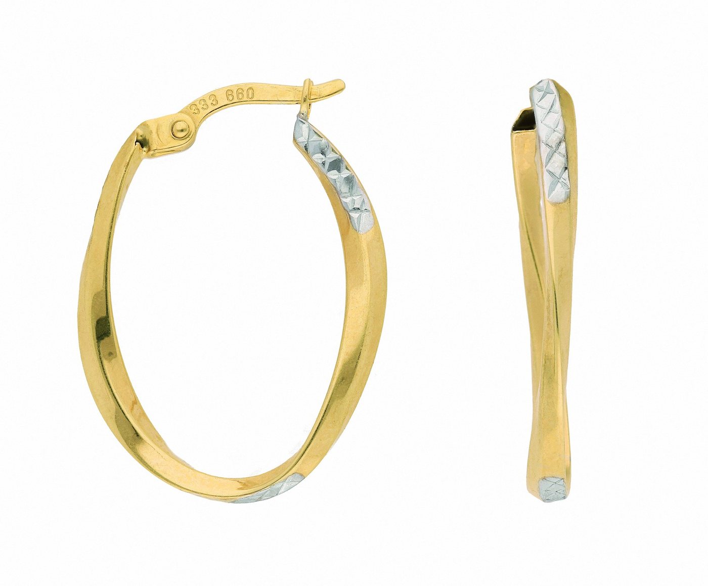 Adelia´s Paar Creolen Damen Goldschmuck 1 Paar 333 Gold Ohrringe / Creolen, 333 Gold Goldschmuck für Damen von Adelia´s