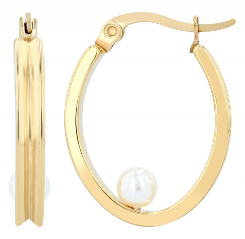 Adelia´s Paar Creolen Neuheit 2025 - Damen Creolen aus Edelstahl und Perle Adelia´s Paar Creolen Neuheit 2025 - Damen Creolen aus Edelstahl und Perle von Adelia´s