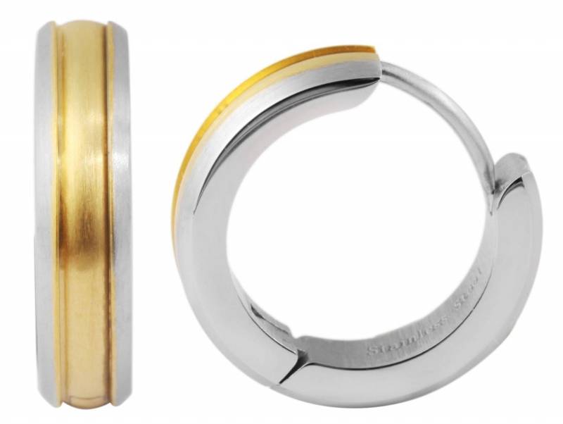 Adelia´s Paar Creolen Neuheit 2025 - Damen Creolen aus mattem Edelstahl Ø 12 mm von Adelia´s