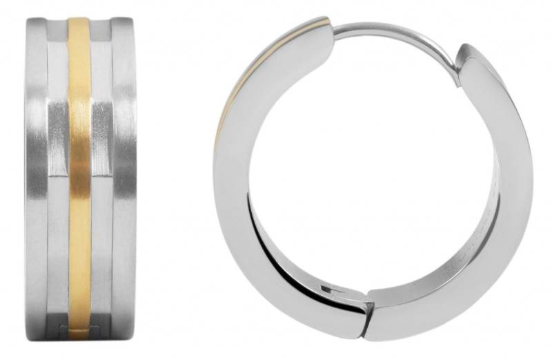 Adelia´s Paar Creolen Neuheit 2025 - Damen Creolen aus mattem Edelstahl Ø 16 mm von Adelia´s