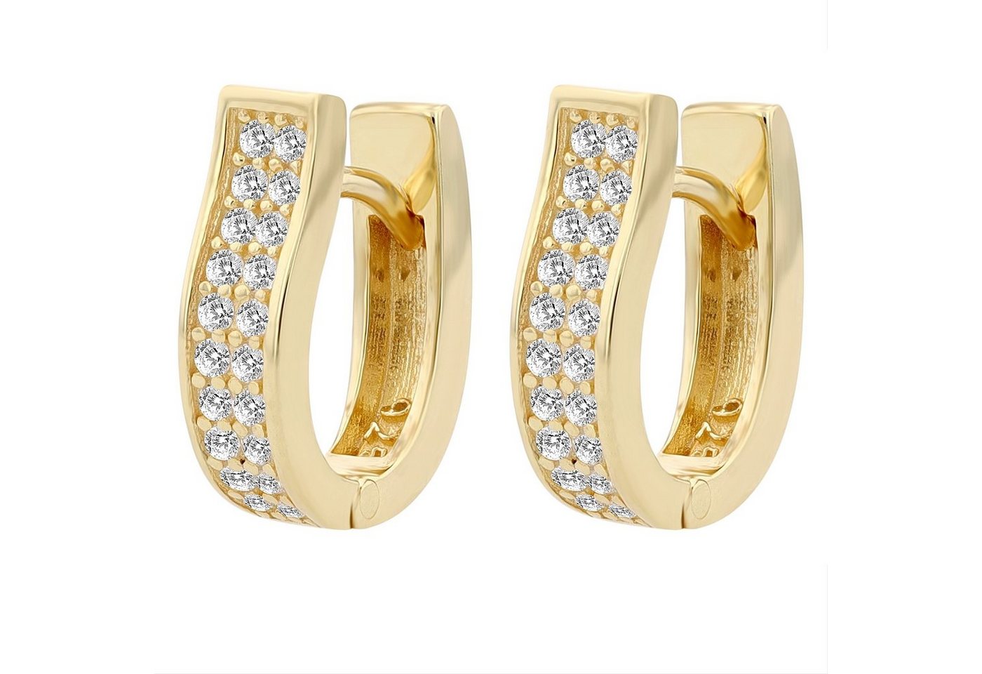 Adelia´s Paar Creolen Neuheit 2025 - Damen Creolen aus poliertem 925 Sterling Silber von Adelia´s