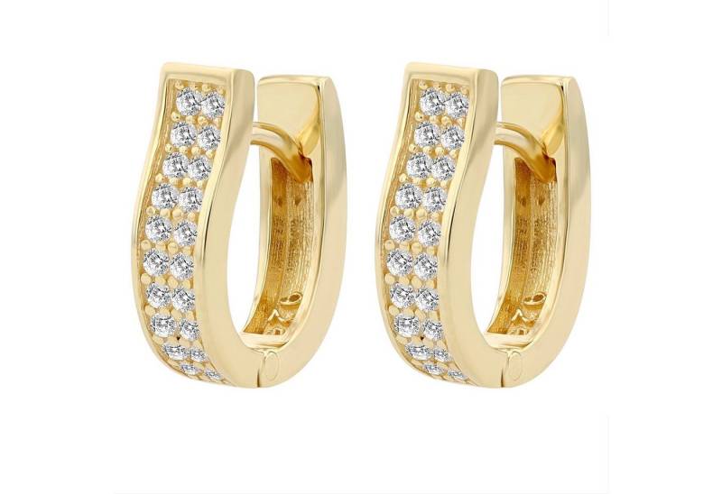 Adelia´s Paar Creolen Neuheit 2025 - Damen Creolen aus poliertem 925 Sterling Silber von Adelia´s