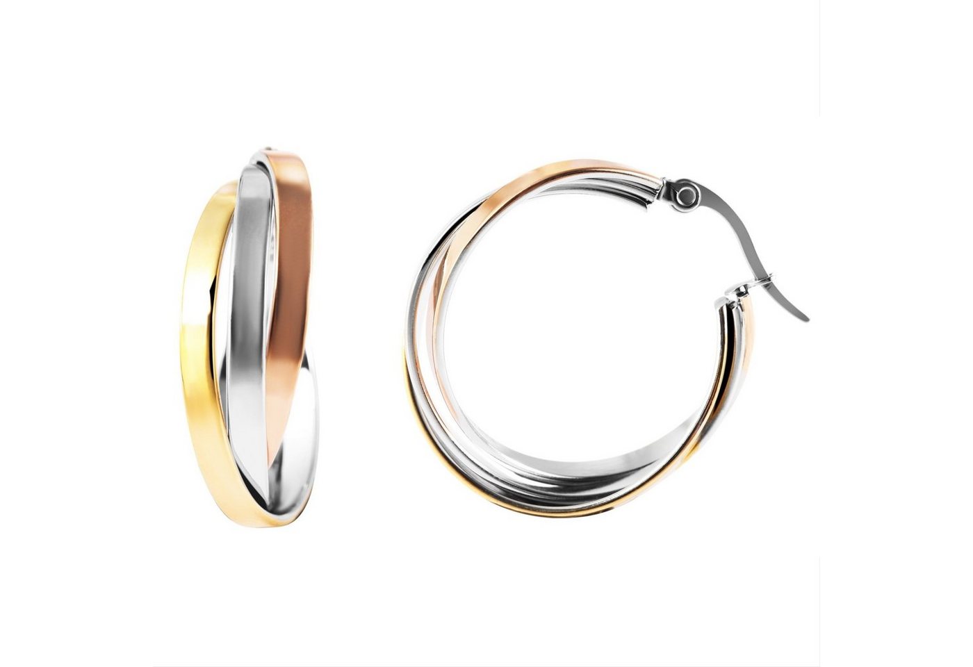 Adelia´s Paar Creolen Neuheit 2025 - Damen Creolen aus poliertem Edelstahl Ø 22 mm von Adelia´s