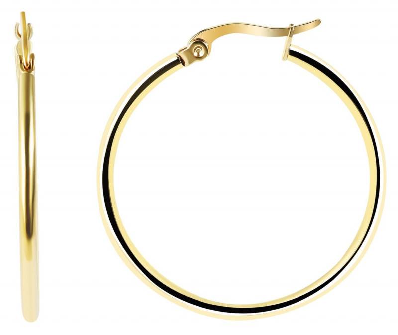 Adelia´s Paar Creolen Neuheit 2025 - Damen Creolen aus poliertem Edelstahl von Adelia´s