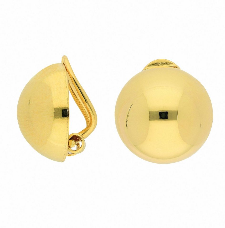 Adelia´s Paar Ohrclips Damen 333 Gold Ohrringe Ohrclips Ø 14 mm, Goldschmuck für Damen von Adelia´s