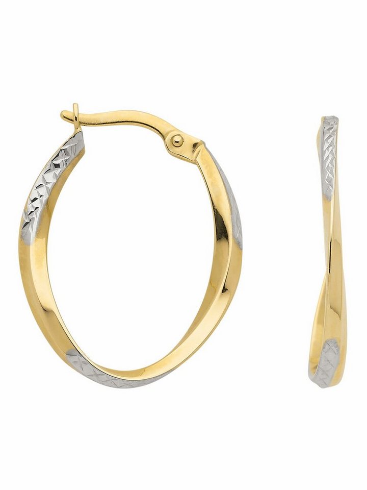 Adelia´s Paar Ohrhänger 1 Paar 333 Gold Ohrringe / Creolen, 333 Gold Goldschmuck für Damen von Adelia´s