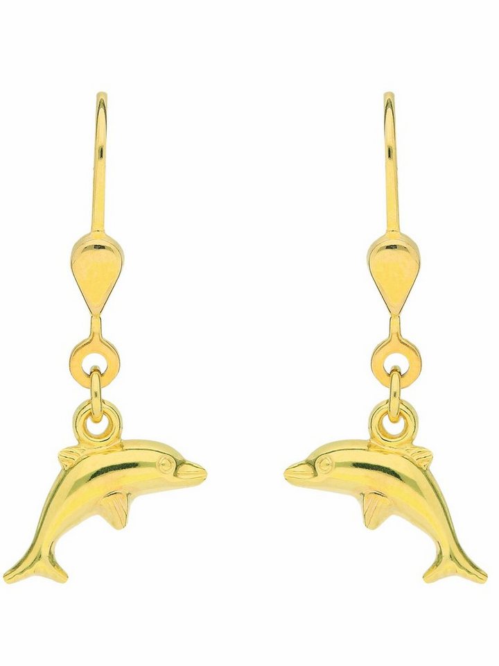 Adelia´s Paar Ohrhänger 1 Paar 333 Gold Ohrringe / Ohrhänger Delphin, 333 Gold Goldschmuck für Damen von Adelia´s