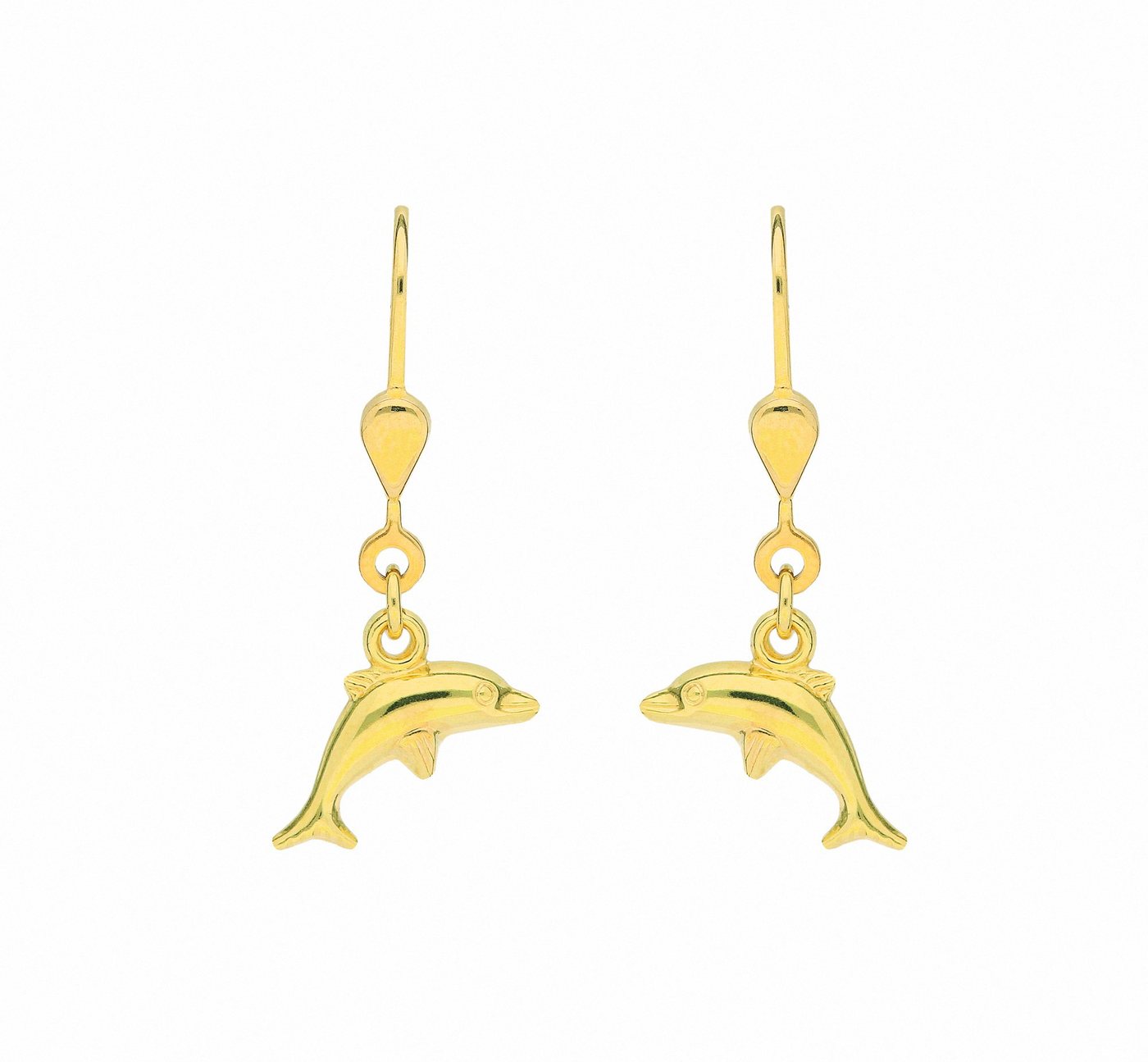 Adelia´s Paar Ohrhänger Damen Goldschmuck 1 Paar 333 Gold Ohrringe / Ohrhänger Delphin, 333 Gold Goldschmuck für Damen von Adelia´s