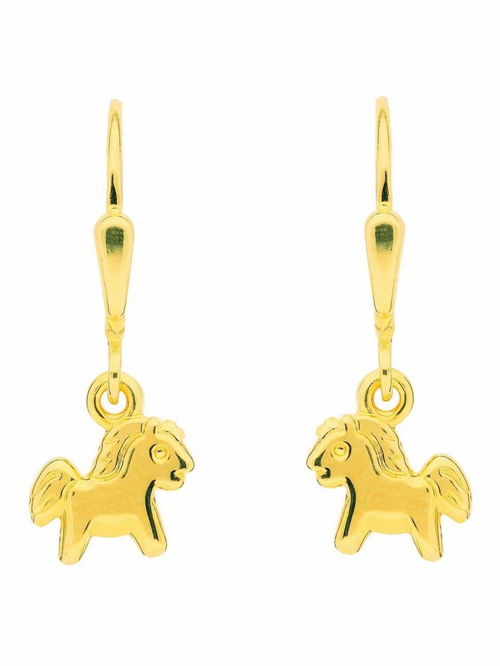 Adelia´s Paar Ohrhänger 1 Paar 333 Gold Ohrringe / Ohrhänger Pferd, 333 Gold Goldschmuck für Damen von Adelia´s