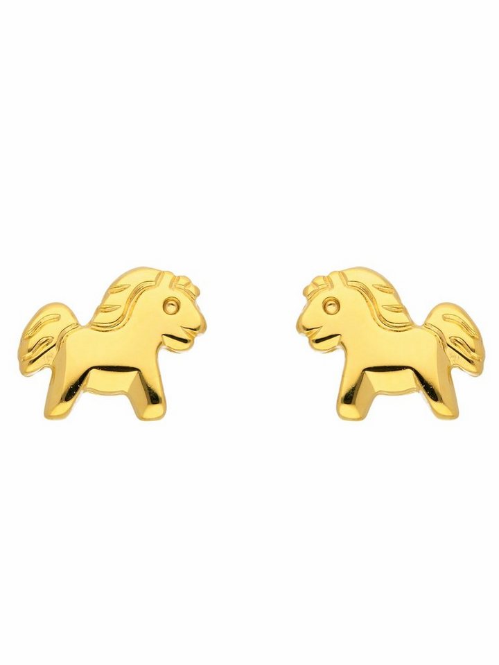 Adelia´s Paar Ohrhänger 1 Paar 333 Gold Ohrringe / Ohrstecker Pferd, 333 Gold Goldschmuck für Damen von Adelia´s