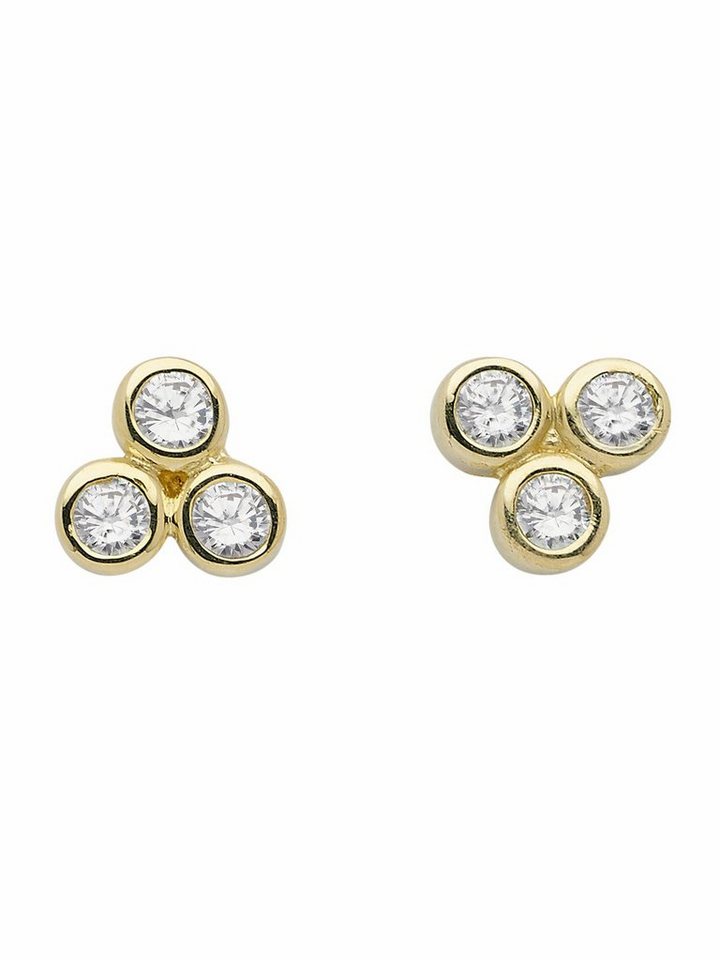 Adelia´s Paar Ohrhänger 1 Paar 333 Gold Ohrringe / Ohrstecker mit Zirkonia, 333 Gold mit Zirkonia Goldschmuck für Damen von Adelia´s