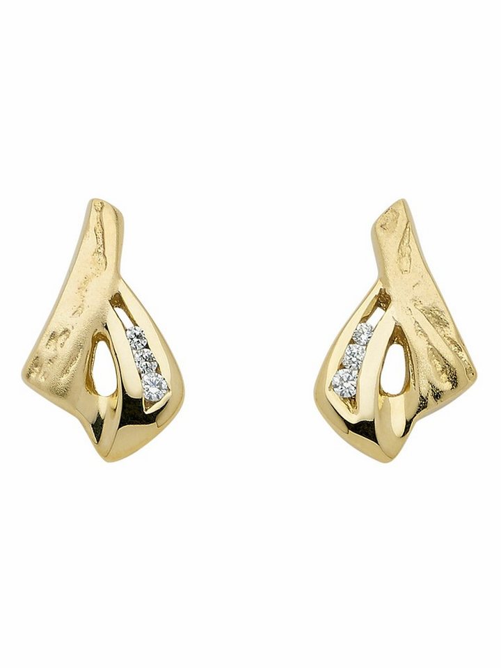 Adelia´s Paar Ohrhänger 1 Paar 333 Gold Ohrringe / Ohrstecker mit Zirkonia, 333 Gold mit Zirkonia Goldschmuck für Damen von Adelia´s