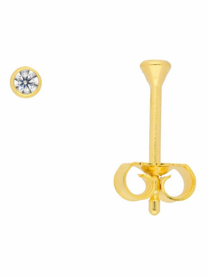 Adelia´s Paar Ohrhänger 1 Paar 333 Gold Ohrringe / Ohrstecker mit Zirkonia Ø 2,5 mm, 333 Gold mit Zirkonia Goldschmuck für Damen von Adelia´s