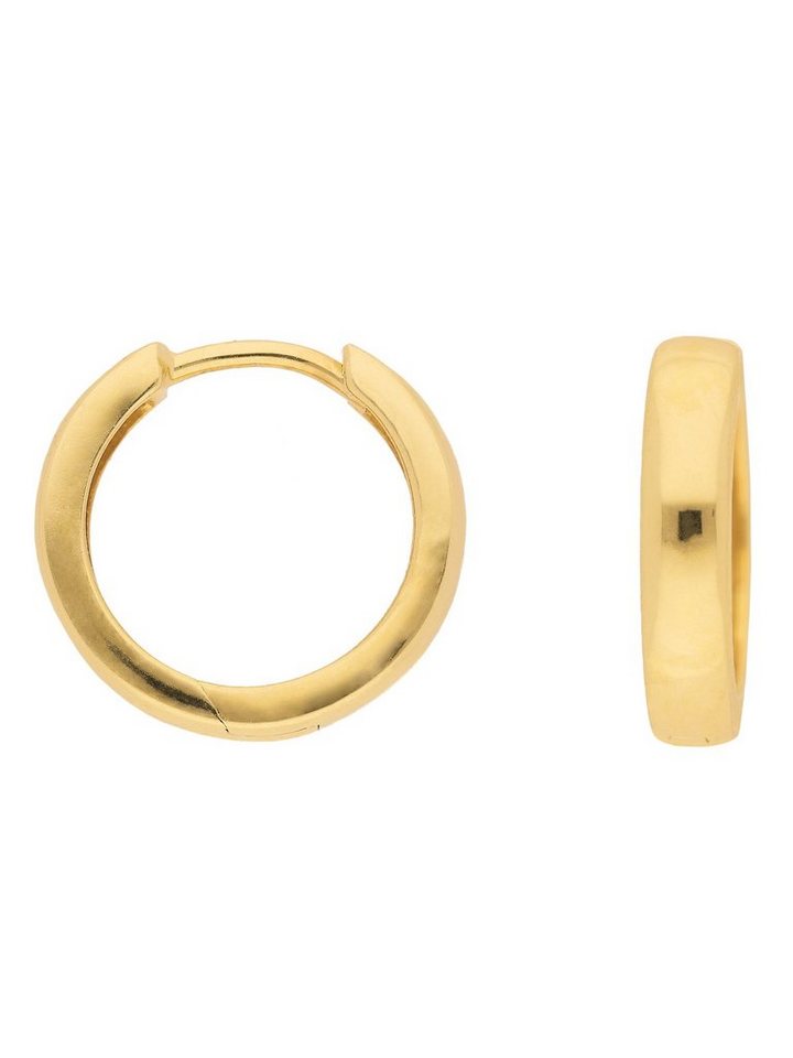 Adelia´s Paar Ohrhänger 1 Paar 585 Gold Ohrringe / Creolen Ø 15 mm, 585 Gold Goldschmuck für Damen von Adelia´s