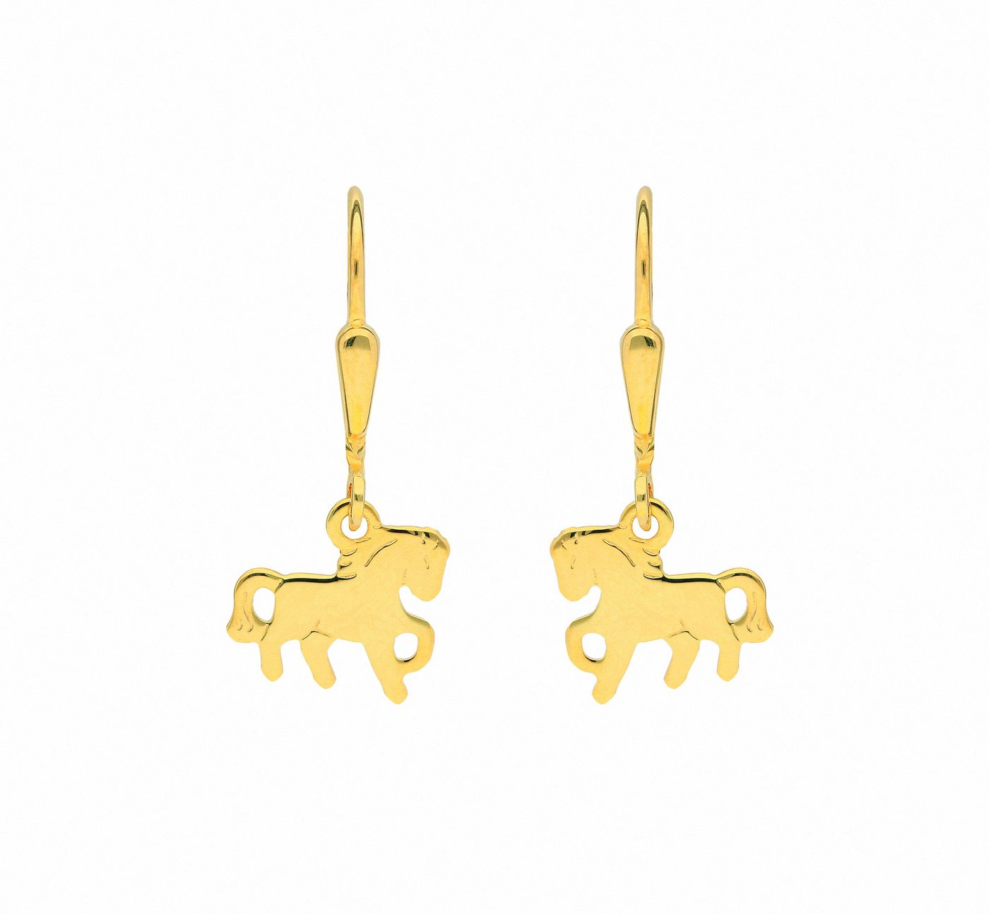 Adelia´s Paar Ohrhänger Damen Goldschmuck 1 Paar 585 Gold Ohrringe / Ohrhänger Pferd, 585 Gold Goldschmuck für Damen von Adelia´s