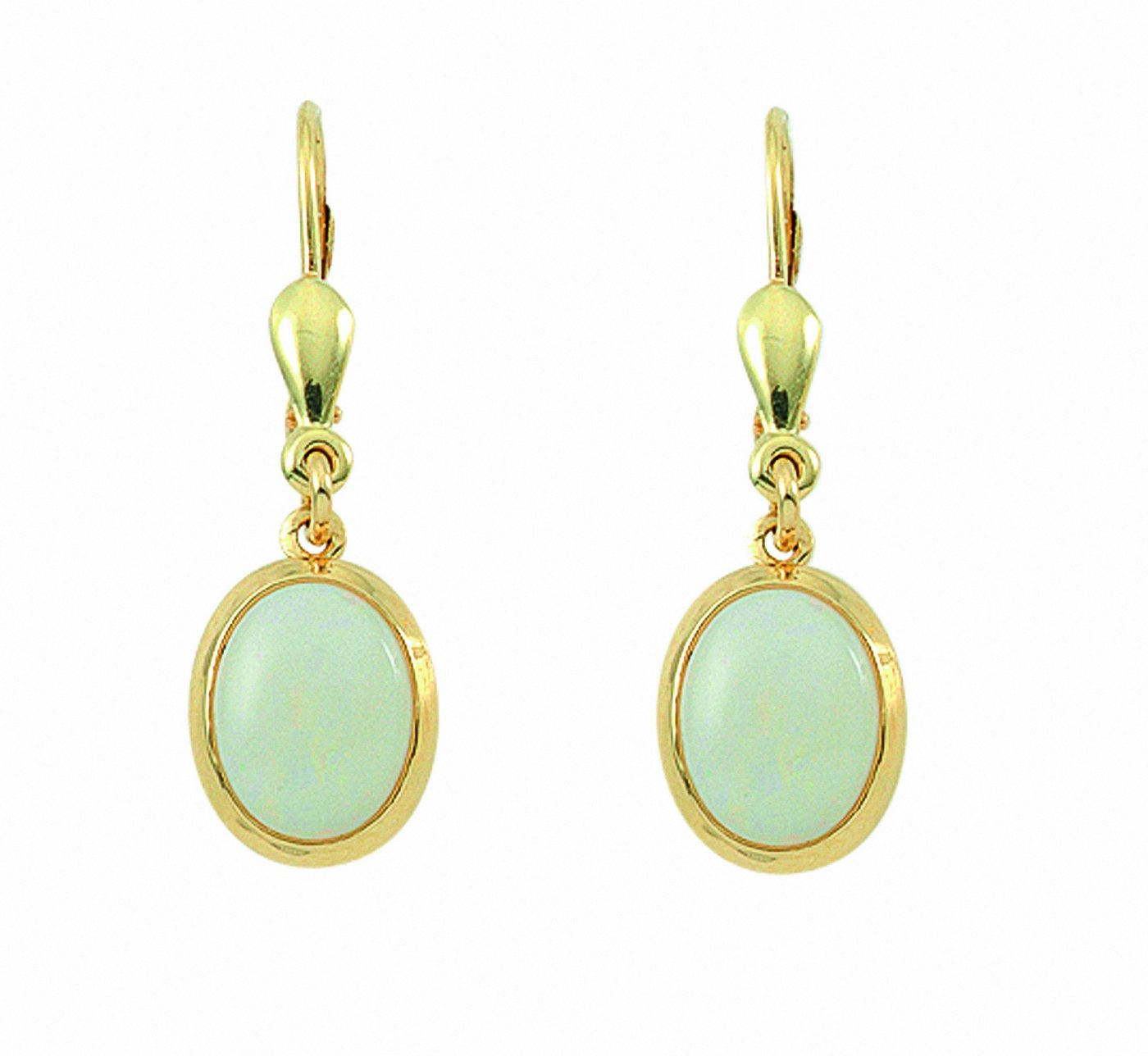 Adelia´s Paar Ohrhänger Damen Goldschmuck 1 Paar 585 Gold Ohrringe / Ohrhänger mit Opal, 585 Gold Goldschmuck für Damen von Adelia´s