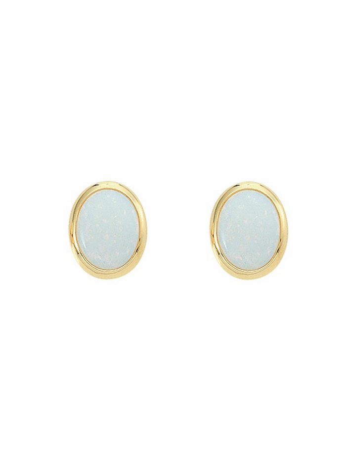 Adelia´s Paar Ohrhänger 1 Paar 585 Gold Ohrringe / Ohrstecker mit Opal, 585 Gold mit Opal Goldschmuck für Damen von Adelia´s