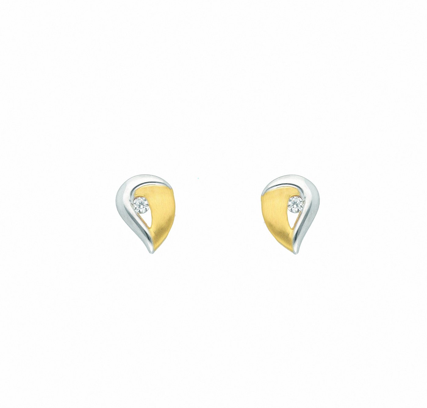 Adelia´s Paar Ohrhänger 1 Paar 585 Gold Ohrringe / Ohrstecker mit Zirkonia, mit Zirkonia Goldschmuck für Damen von Adelia´s