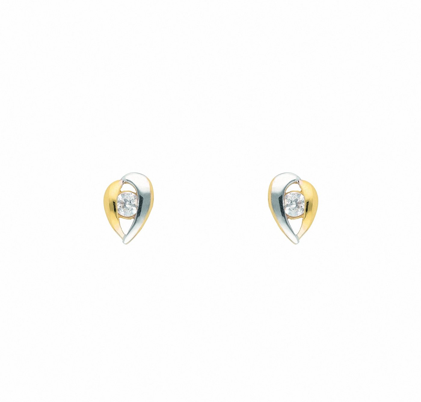 Adelia´s Paar Ohrhänger 1 Paar 585 Gold Ohrringe / Ohrstecker mit Zirkonia, mit Zirkonia Goldschmuck für Damen von Adelia´s