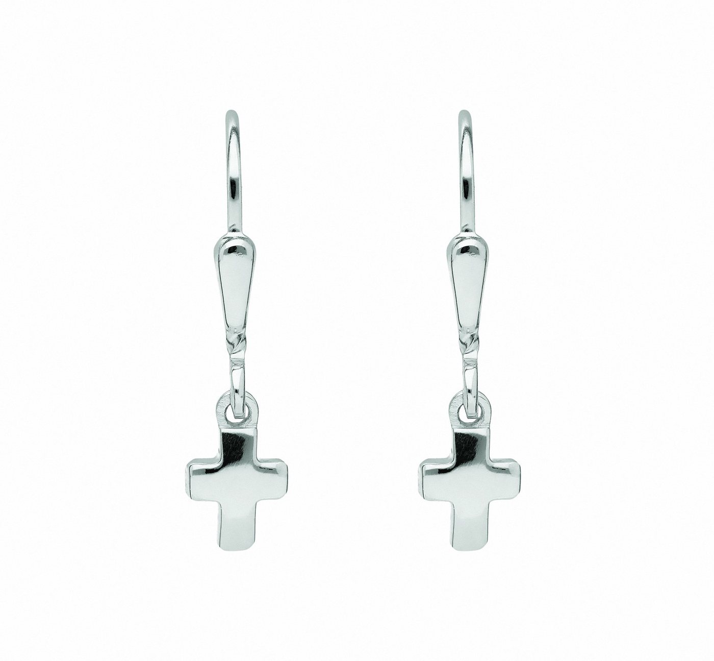Adelia´s Paar Ohrhänger 1 Paar 925 Silber Ohrringe / Ohrhänger Kreuz, Silberschmuck für Damen & Herren von Adelia´s