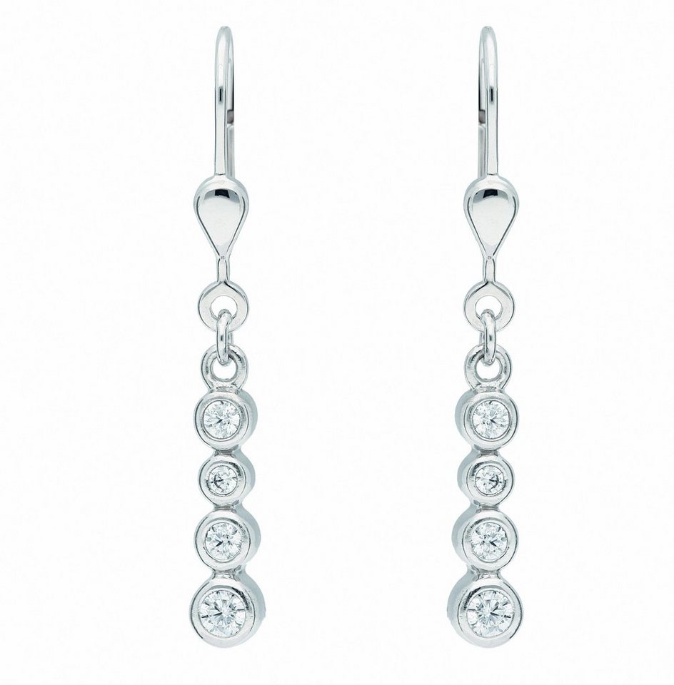 Adelia´s Paar Ohrhänger 1 Paar 925 Silber Ohrringe / Ohrhänger mit Zirkonia, mit Zirkonia Silberschmuck für Damen von Adelia´s