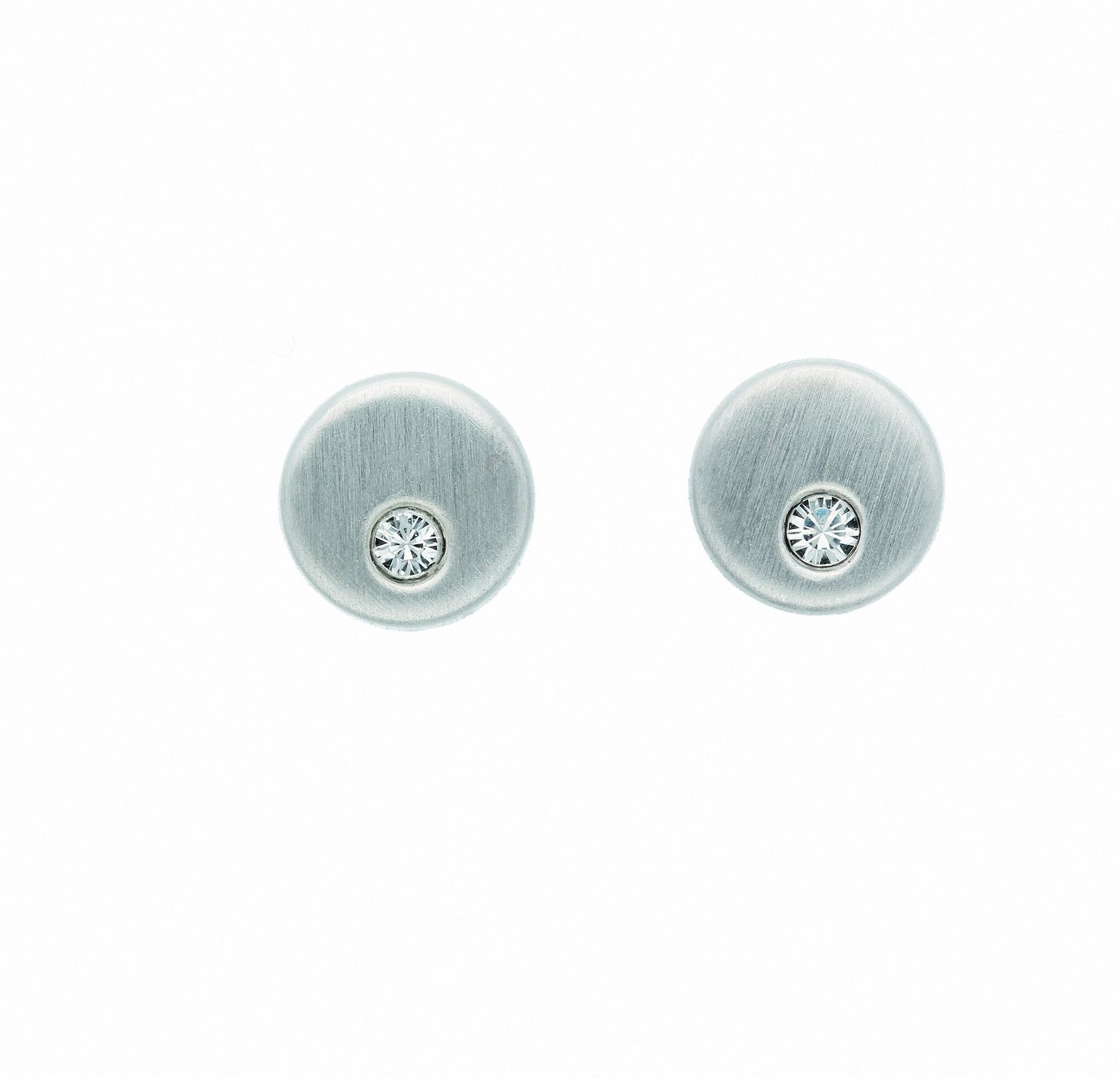 Adelia´s Paar Ohrhänger 1 Paar 925 Silber Ohrringe / Ohrstecker mit Glasstein Ø 5,4 mm, mit Glasstein Silberschmuck für Damen von Adelia´s