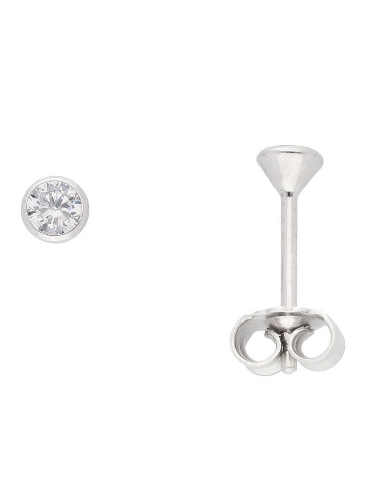 Adelia´s Paar Ohrhänger 1 Paar 925 Silber Ohrringe / Ohrstecker mit Zirkonia Ø 3,5 mm, 925 Sterling Silber mit Zirkonia Silberschmuck für Damen von Adelia´s