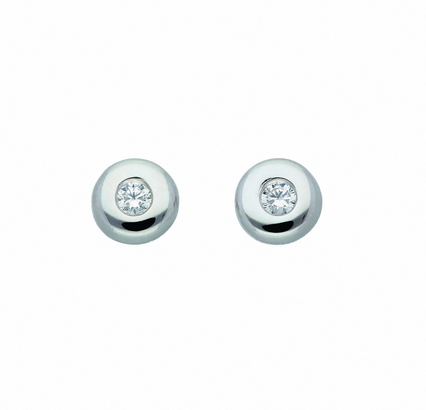 Adelia´s Paar Ohrhänger 1 Paar 925 Silber Ohrringe / Ohrstecker mit Zirkonia Ø 4,4 mm, mit Zirkonia Silberschmuck für Damen von Adelia´s