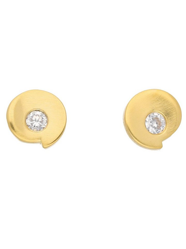 Adelia´s Paar Ohrhänger 333 Gold Ohrringe Ohrstecker, mit Zirkonia Goldschmuck für Damen von Adelia´s