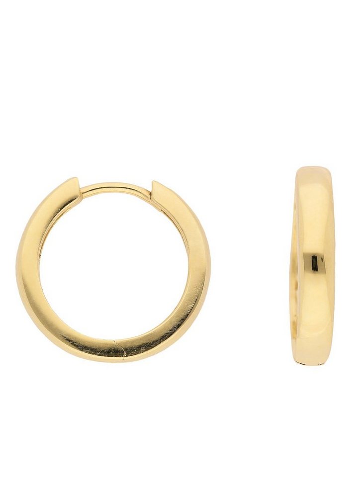 Adelia´s Paar Ohrhänger 585 Gold Ohrringe Creolen Ø 17 mm, Goldschmuck für Damen von Adelia´s