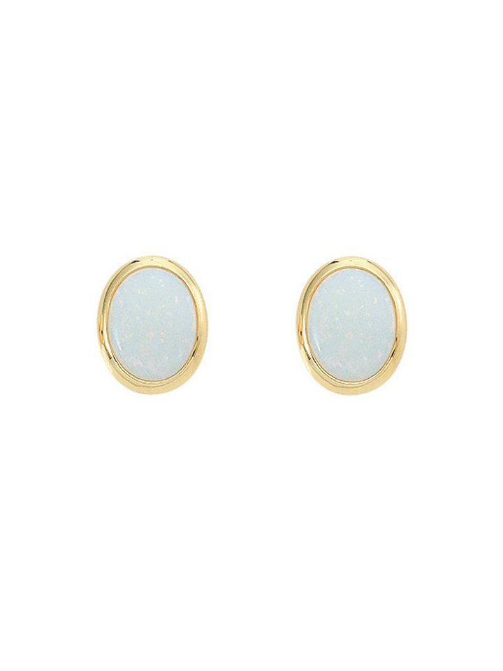 Adelia´s Paar Ohrhänger 585 Gold Ohrringe Ohrstecker, mit Opal Goldschmuck für Damen von Adelia´s