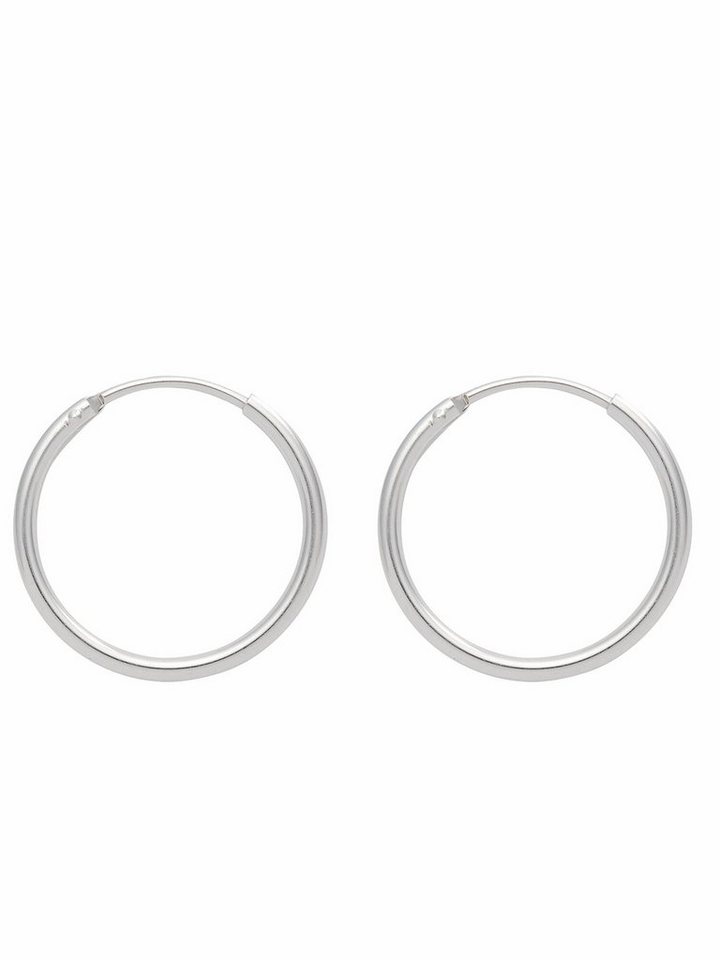 Adelia´s Paar Ohrhänger 925 Silber Ohrringe Creolen Ø 13 mm, Silberschmuck für Damen von Adelia´s