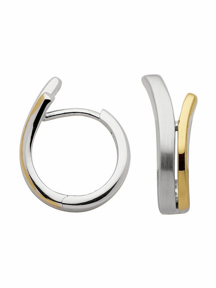 Adelia´s Paar Ohrhänger 925 Silber Ohrringe Creolen Ø 14,4 mm, Silberschmuck für Damen von Adelia´s